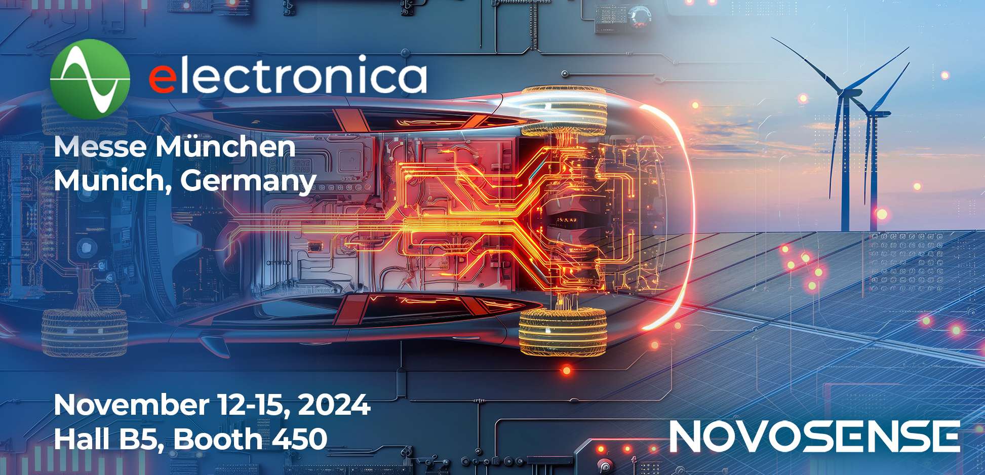 NOVOSENSEは、インテリジェントカー、電動化、産業制御に関する最新の研究開発成果をelectronica 2024に発表